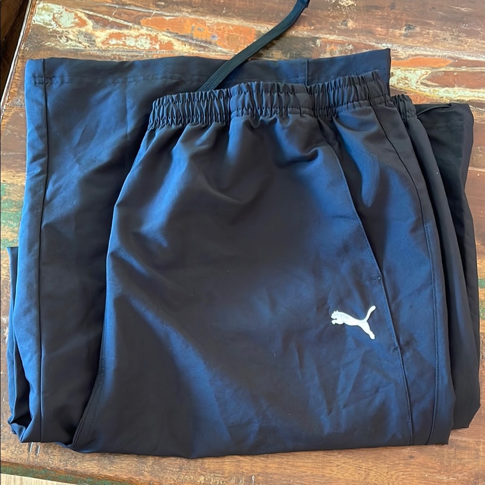 Puma Black Blue Track Pants new with tags